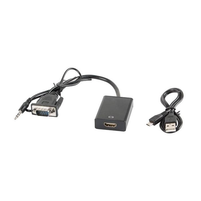 Adaptador Lanberg Vga Macho+Audio 3.5 mm Jack Adaptador Lanberg Vga Macho+Audio 3.5 mm Jack
