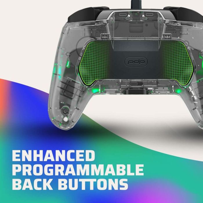 PDP Controlador Prismatic Afterglow con Cable para Nintendo Switch, Iluminación LED, Audio y Chat 3.5mm, Controles Integrados 9