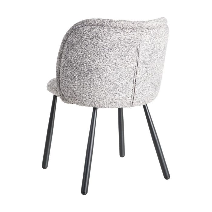 Silla Jaspeado Gris-Blanco Tejido-Metal 56 X 56 X 78 cm
