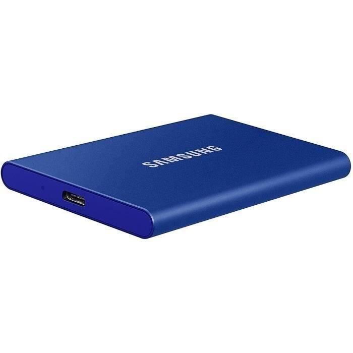 Samsung MU-PC2T0H/WW Disco Externo SSD Portátil T7 Touch 2TB Azul USB 3.2 Gen2 1050/1000 MB/s Cifrado AES 256 3