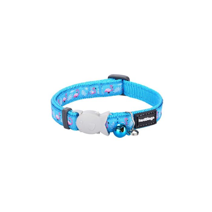 Red Dingo Collar Ajustable para Perro Flamingo Turquesa Nylon Fuerte, Cómodo, Anilla D Acero Inoxidable 25 mm x 41-63 cm 2