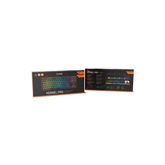 Krom NXKROMKERNELPROSP Teclado Mecánico Gaming Kernel PRO Inalámbrico USB RF Bluetooth QWERTY Español TKL Hot-Swap RGB Negro/Blanco 4