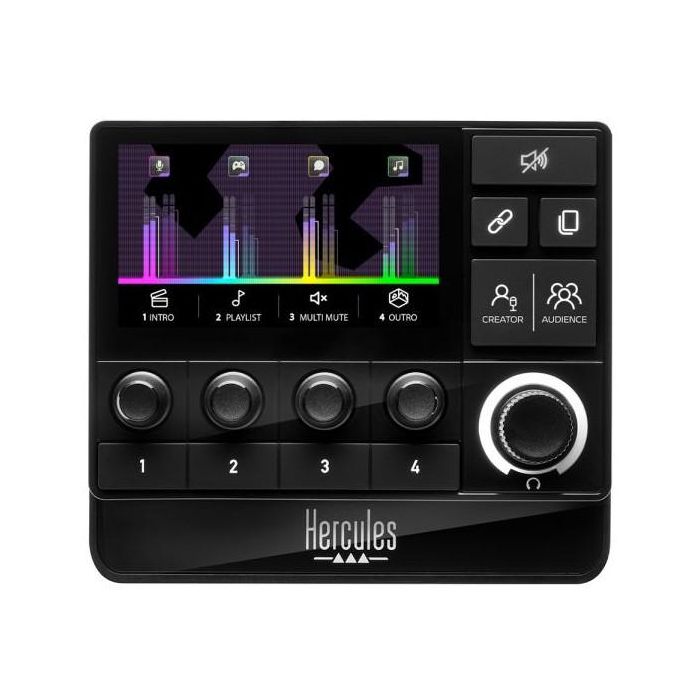 Hercules Controlador de Audio Stream 200 XLR con Pantalla LCD y Micrófono XLR - 4780934 1