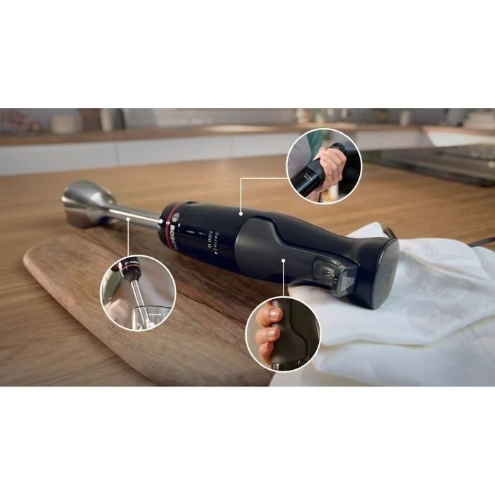 Bosch MSM4B621 Batidora de Mano 1000W con 4 Cuchillas Afiladas, Bol Mezclador, Mini Picadora, Varillas y Engranaje Cerámico 2 Bosch MSM4B621 Batidora de Mano 1000W con 4 Cuchillas Afiladas, Bol Mezclador, Mini Picadora, Varillas y Engranaje Cerámico 2