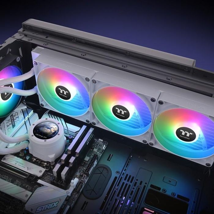K Cooler Wasserkühlung Thermaltake TH420 V2 Ultra ARGB Sync CPU Liquid Cooler Snow Edition All-In-One 5