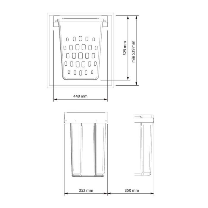 ACCESORIOS COCINA Tolva Ropa Agna M500 50L Blanco Fijación Superior Extracción Total para Cocina 2 ACCESORIOS COCINA Tolva Ropa Agna M500 50L Blanco Fijación Superior Extracción Total para Cocina 2