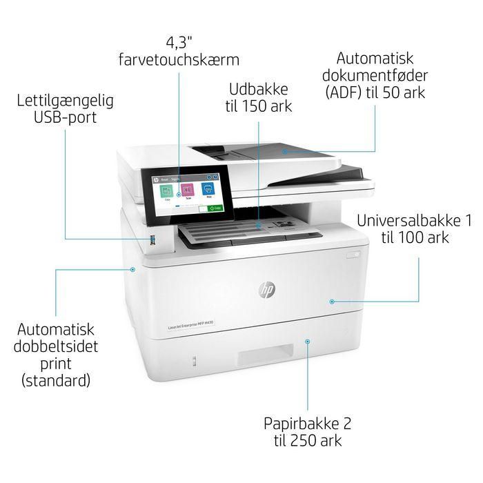 HP LaserJet Enterprise M430f Impresora Multifunción Láser Blanco y Negro, Imprime, Copia, Escanea y Envía Fax, A4, LAN, ADF 38