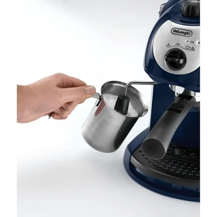 Delonghi Cafetera Espresso EC191CD Classic, 15 Bares, Sistema Cappuccino, Azul Medianoche, 1L 2