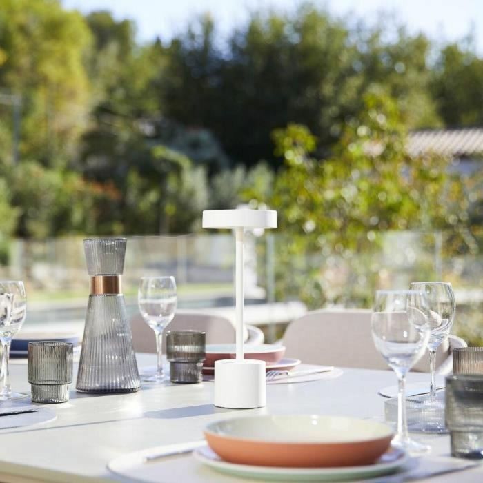 Lumisky ROBY WHITE Lámpara de mesa inalámbrica H30 cm Aluminium Touch Blanco mate LED 4