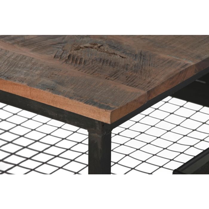 DKD Home Decor Mesa Centro Vintage Negro Marron 48 x 76 x 147 cm 2 DKD Home Decor Mesa Centro Vintage Negro Marron 48 x 76 x 147 cm 2