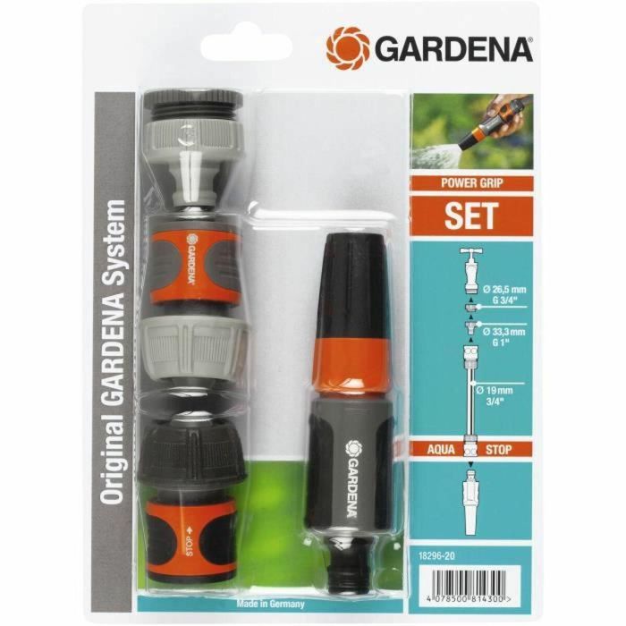 Gardena 18296-20 Kit Grifo Básico para Mangueras de Riego 19mm (3/4'')