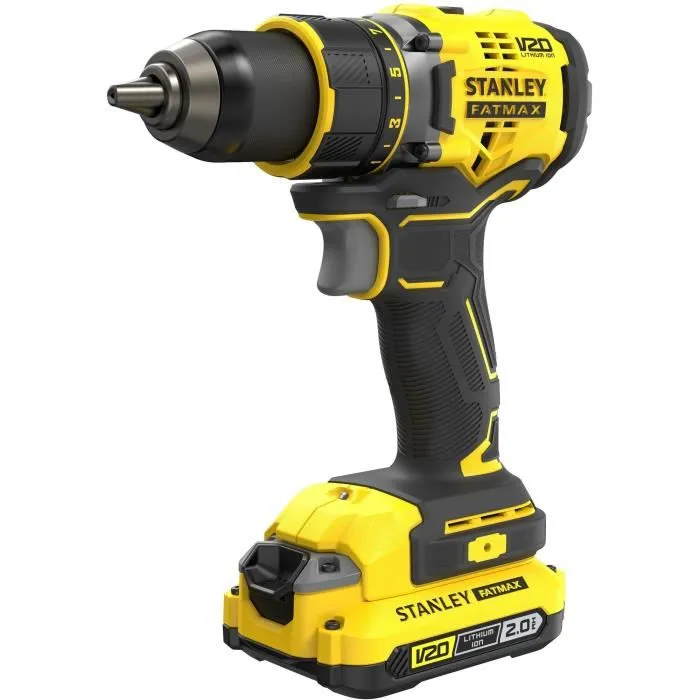 Stanley Fatmax SFMCD720D2K-QW Taladro Atornillador Litio Brushless 80 Nm 18V con 2 Baterías 2Ah 1