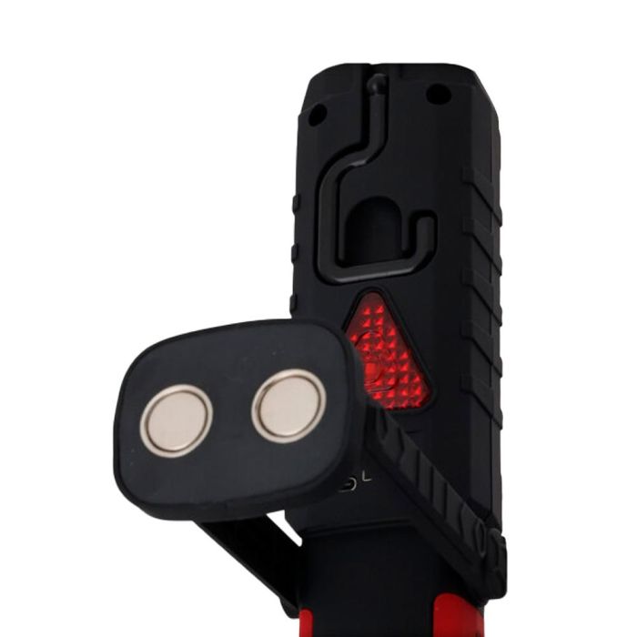 Linterna led de trabajo recargable doble funcion con gancho + imán, negra, 50 x 35 x 215 mm 2 Linterna led de trabajo recargable doble funcion con gancho + imán, negra, 50 x 35 x 215 mm 2