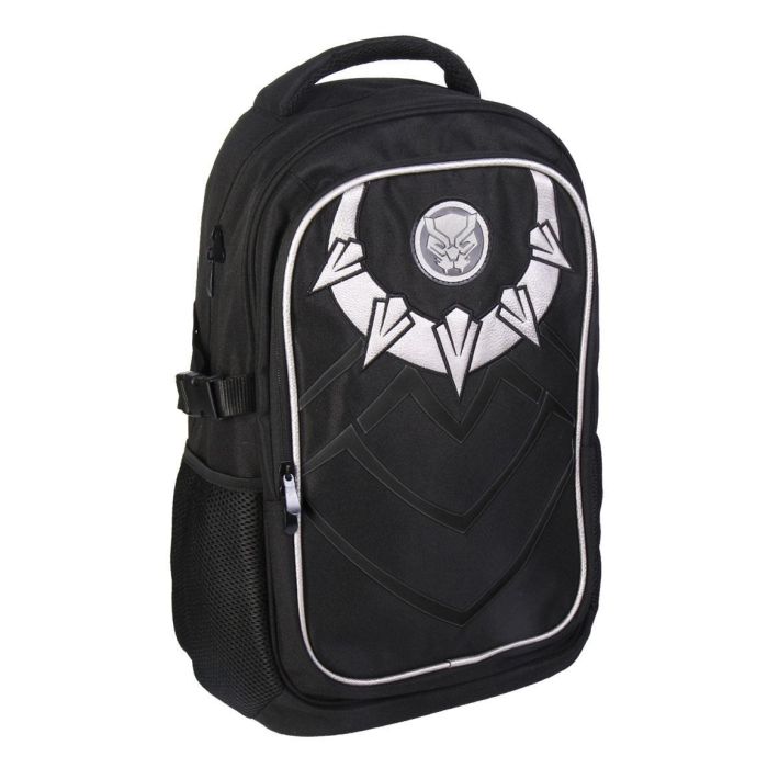 Cerdá Mochila Casual Técnica Avengers Black Panther Negra, 100% Poliéster, 31x47x24 cm, Edad 16+ Años