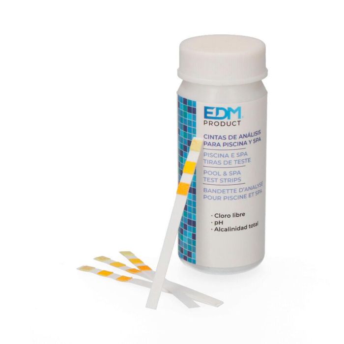 Edm Tiras reactivas test cloro ph alcalinidad 50 tiras 0 Edm Tiras reactivas test cloro ph alcalinidad 50 tiras 0
