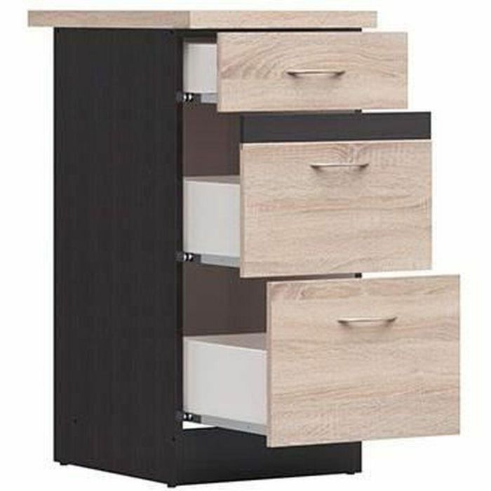 Junona Kitchen Muebles bajos de 40 cm - 3 cajones - Totada de trabajo - Chene Sonoma 1 Junona Kitchen Muebles bajos de 40 cm - 3 cajones - Totada de trabajo - Chene Sonoma 1