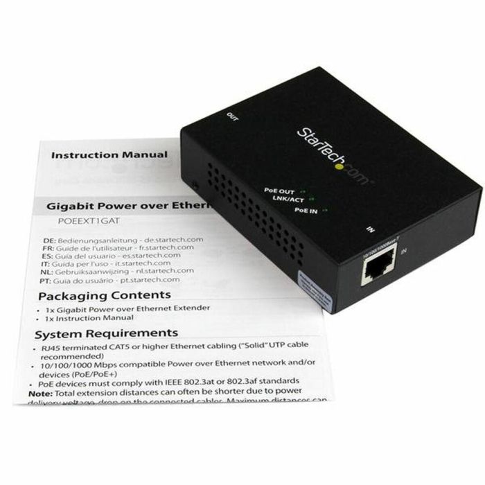 Repetidor PoE Startech POEEXT1GAT 2 Repetidor PoE Startech POEEXT1GAT 2