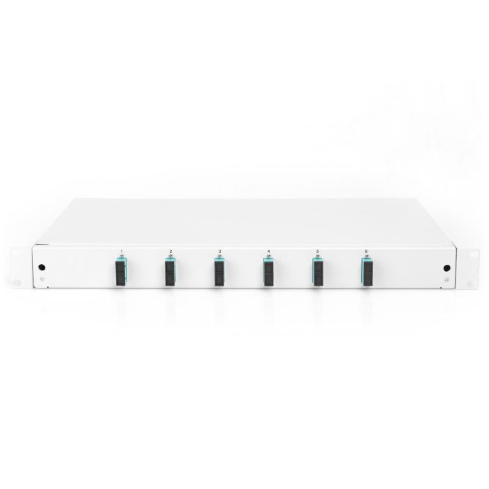DIGITUS LWL Spleißbox 1HE bestückt 6x SC DX OM3 grau 2