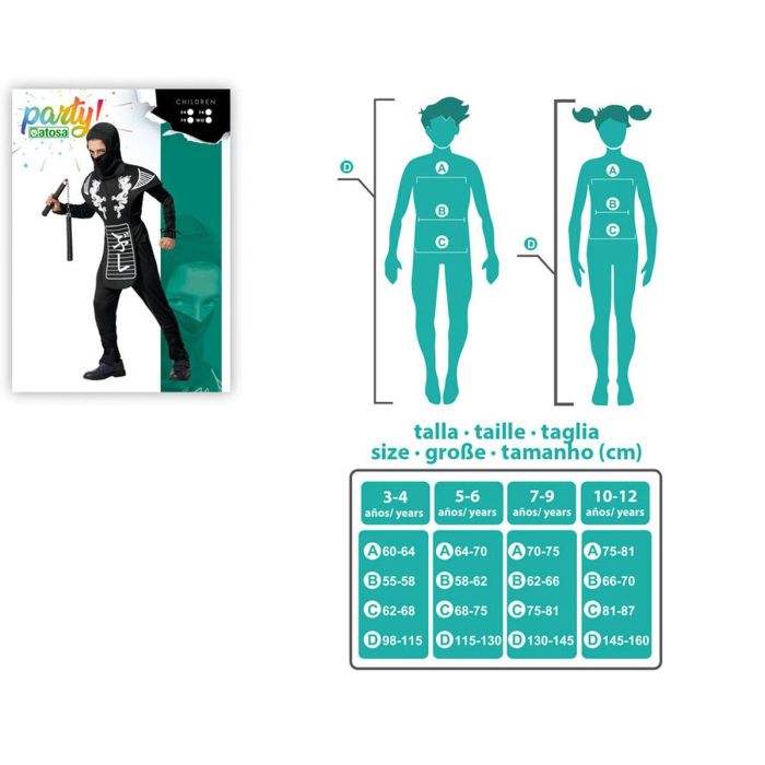 Disfraz para Niños Multicolor Ninja 2 Disfraz para Niños Multicolor Ninja 2