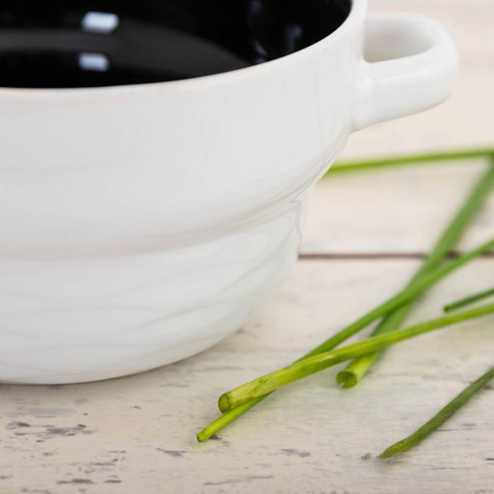 Quid Bol Cerámico Vita Bicolor con Relieve, 50 cL (6 Unidades) 3