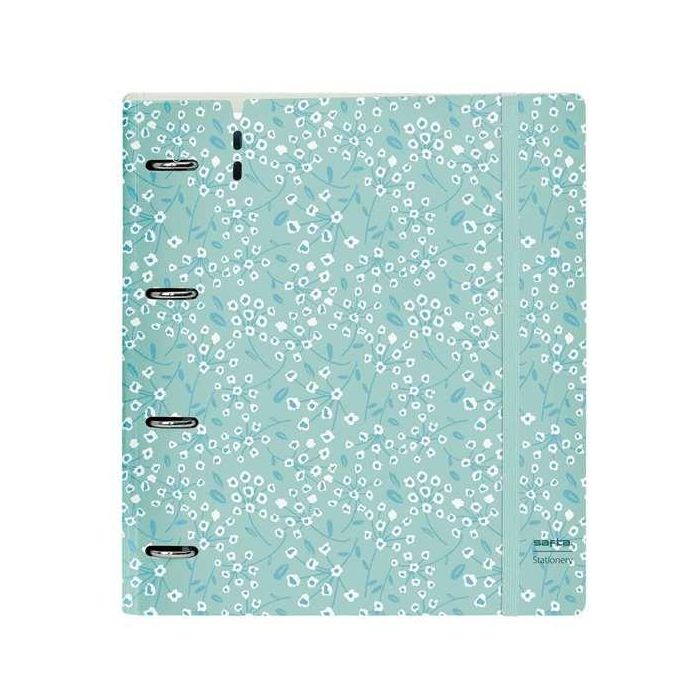 Carpeta Con Recambio Safta Din A4 Cuadro 5 mm Polipropileno Foam 4 Anillas 35 mm Estampados Floral Azul 6 Carpeta Con Recambio Safta Din A4 Cuadro 5 mm Polipropileno Foam 4 Anillas 35 mm Estampados Floral Azul 6