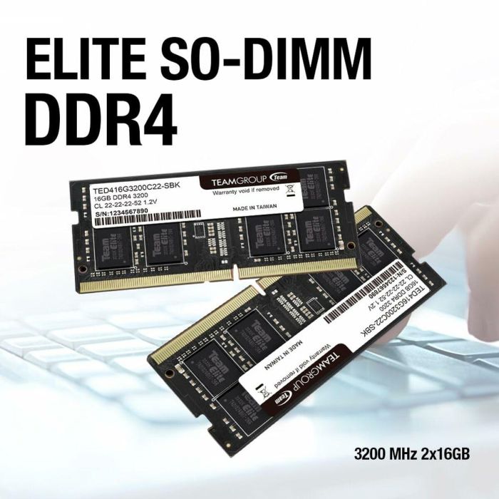 Team Group ELITE TED48G3200C22-S01 módulo de memoria 8 GB 1 x 8 GB DDR4 3200 MHz 2 Team Group ELITE TED48G3200C22-S01 módulo de memoria 8 GB 1 x 8 GB DDR4 3200 MHz 2