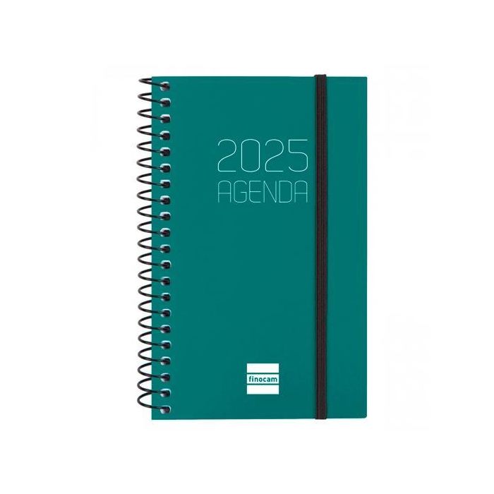 Finocam Agenda Anual Opaque Espiral E3-79x127 mm Svh Verde 2025