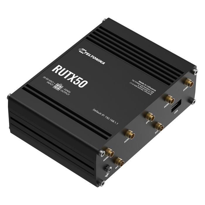 Teltonika Networks RUTX50 Router Industrial 5G con Fuente de Alimentación EU 0 Teltonika Networks RUTX50 Router Industrial 5G con Fuente de Alimentación EU 0
