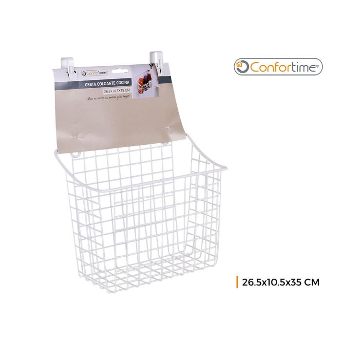 Cesta Colgante para Cocina 26.5 x 10.5 x 35 cm - Confortime (12 Unidades) Cesta Colgante para Cocina 26.5 x 10.5 x 35 cm - Confortime (12 Unidades)