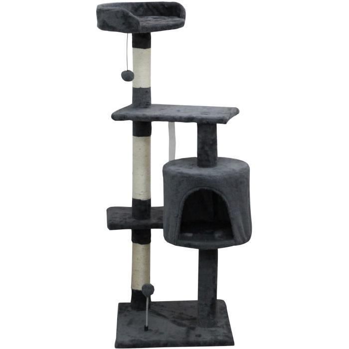 JAPSER - Árbol para gatos - 40 x 40 x 114 cm - Gris JAPSER - Árbol para gatos - 40 x 40 x 114 cm - Gris
