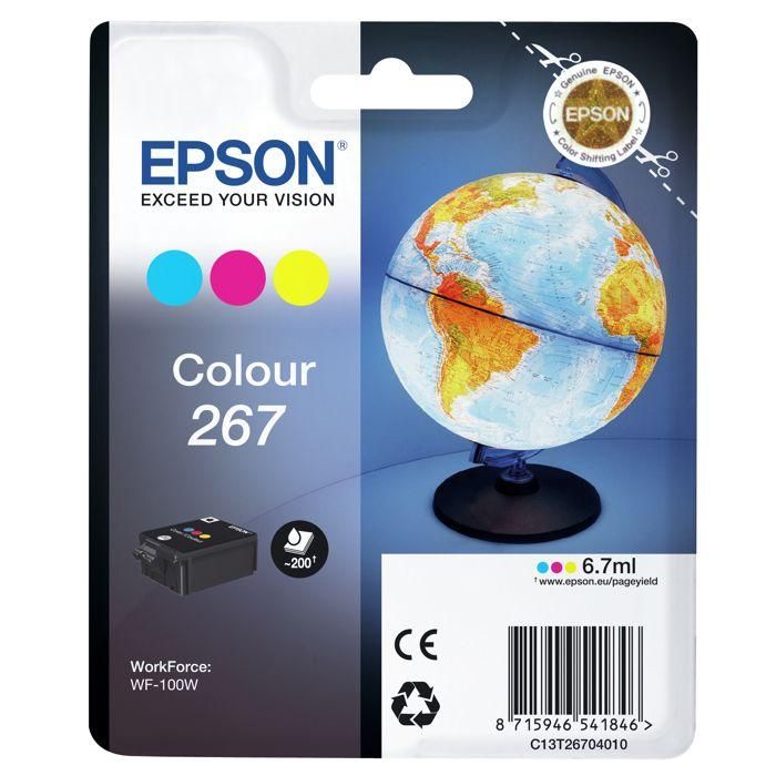 Cartucho de tinta EPSON 267 - Cian, Magenta y Amarillo - Capacidad estándar 200 páginas 2 Cartucho de tinta EPSON 267 - Cian, Magenta y Amarillo - Capacidad estándar 200 páginas 2