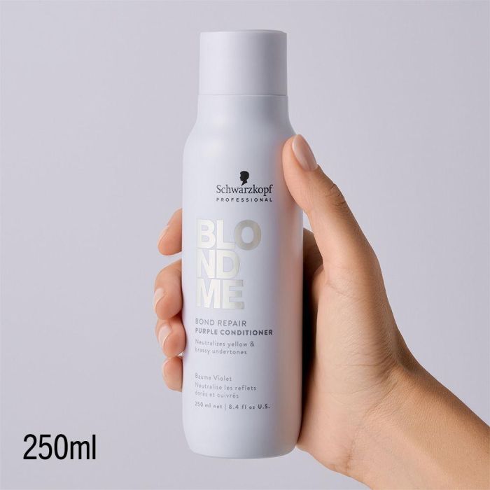 Schwarzkopf BLONDME BOND REPAIR Acondicionador Morado Anti-Amarillo Reparador 250 ml 1 Schwarzkopf BLONDME BOND REPAIR Acondicionador Morado Anti-Amarillo Reparador 250 ml 1