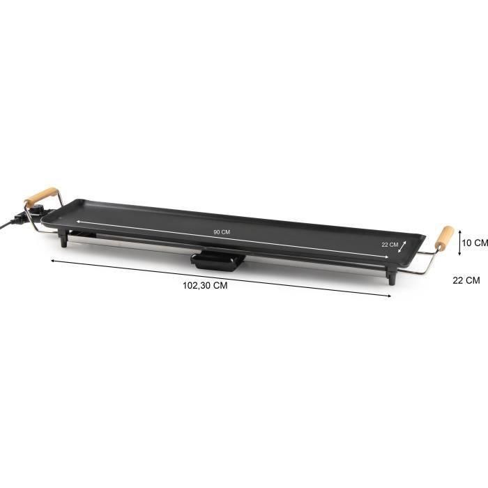 Plancha XXL - DOMO - DO8313TP - 1800 W - 90 x 22 cm - Negra 1 Plancha XXL - DOMO - DO8313TP - 1800 W - 90 x 22 cm - Negra 1