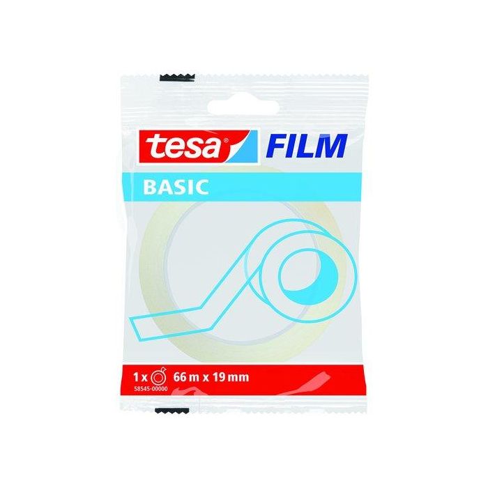 Cinta Adhesiva Tesa Basic Transparent Rollo 66X19 (Set de 8)