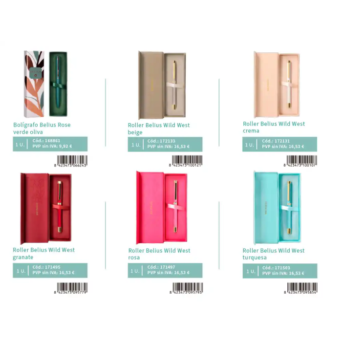 Belius Expositor Bolígrafo Negro 36 Piezas 3 Niveles MDF 600x420x750 mm 7