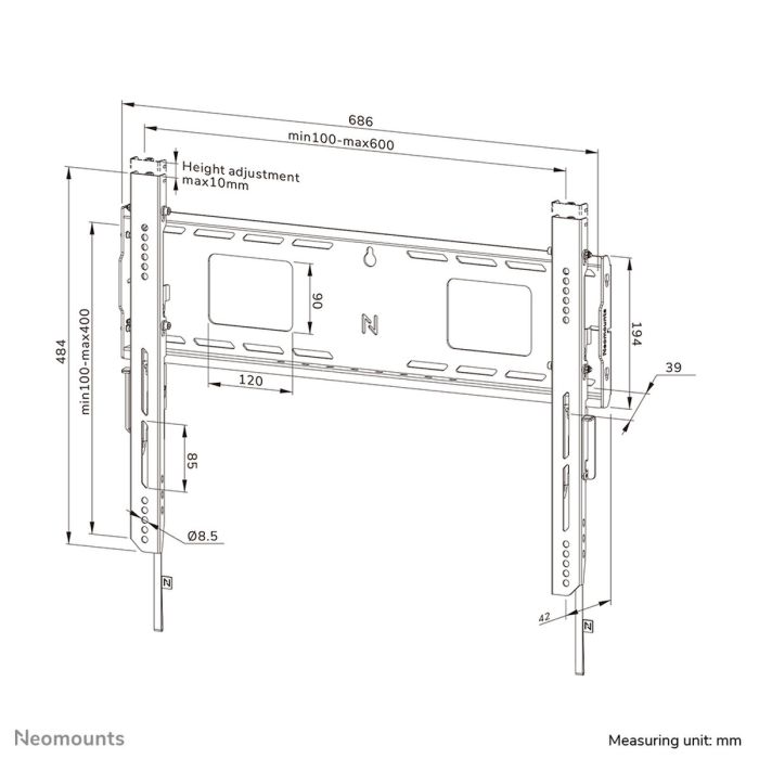 Soporte TV Neomounts WL30-750BL16 42" 86" 15