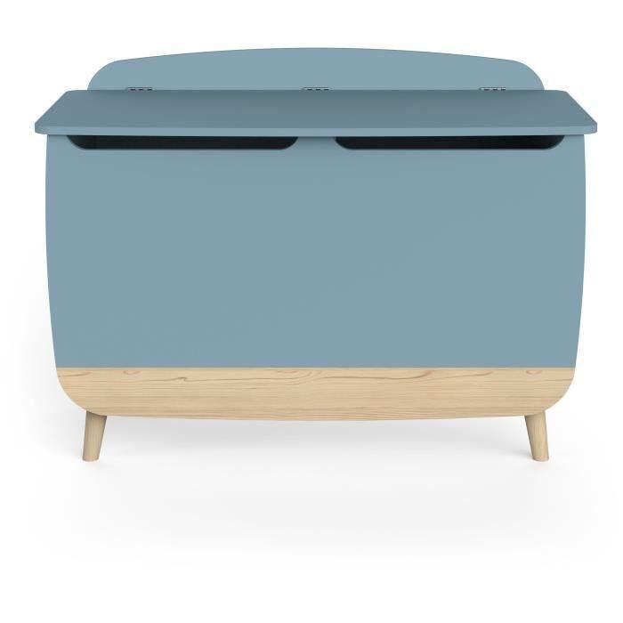 Demeyere AUC1703287660619 Caja para juguetes FIRMIANA estilo escandinavo azul tormenta y madera natural 82,4 x 39,1 x 58,9 cm 1 Demeyere AUC1703287660619 Caja para juguetes FIRMIANA estilo escandinavo azul tormenta y madera natural 82,4 x 39,1 x 58,9 cm 1