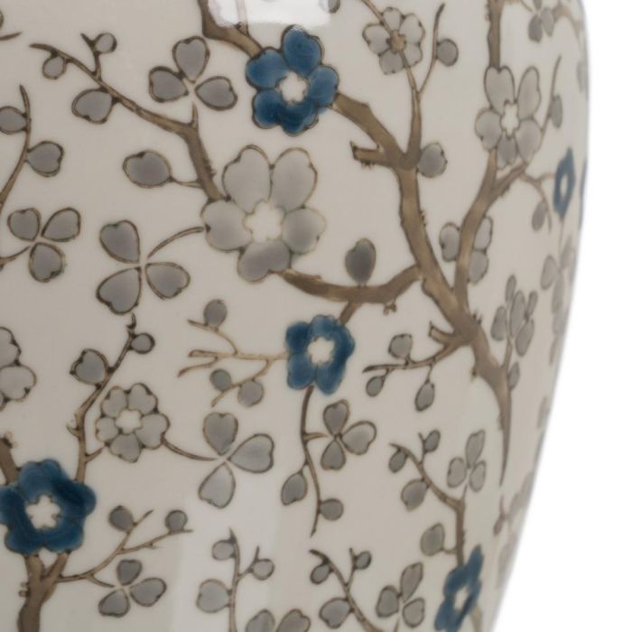 Lámpara Mesa Blanco-Gris Porcelana 23 X 23 X 44 cm