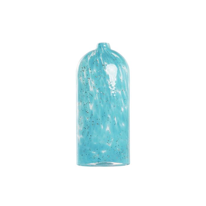 DKD Home Decor Jarrón Decorativo de Cristal Azul Estilo Mediterráneo, 28 cm Alto 1