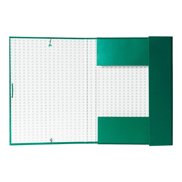 Liderpapel Carpeta proyectos folio lomo 30mm cartón forrado verde 250 x 350 mm 8