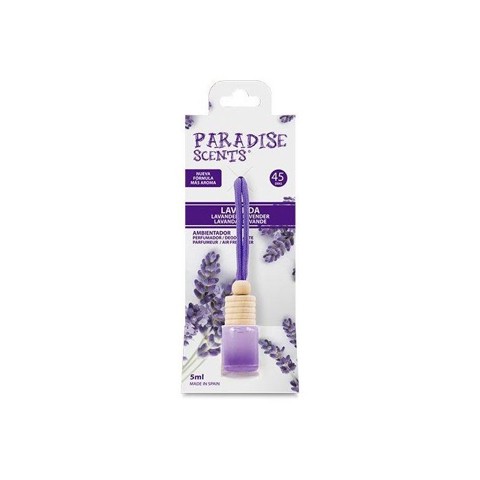 Abc PER80166 Cs6 Perfumador Botella Lavanda Paradise, Aroma Vainilla con Colgador y Duración hasta 45 Días 4 Abc PER80166 Cs6 Perfumador Botella Lavanda Paradise, Aroma Vainilla con Colgador y Duración hasta 45 Días 4