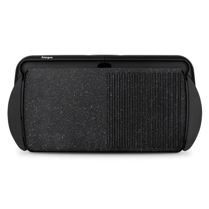 Weasy STO52 Electric Pancha 2000W - Placa de efecto de piedra - 52x27cm - Temperatura ajustable - Revetencia anti -adhesiva - tanque removible 2 Weasy STO52 Electric Pancha 2000W - Placa de efecto de piedra - 52x27cm - Temperatura ajustable - Revetencia anti -adhesiva - tanque removible 2