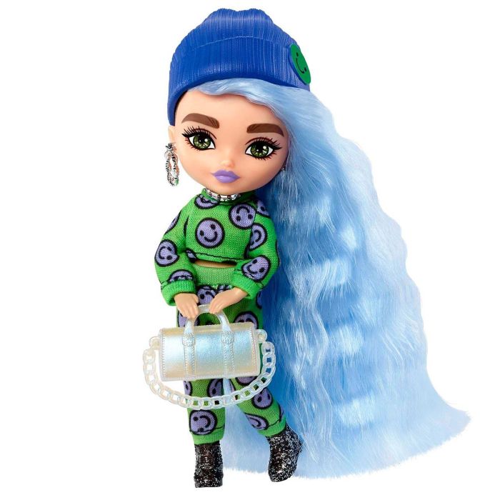 Barbie HGP65 Muñeca Extra Mini Pelo Azul Hielo 14cm 1 Barbie HGP65 Muñeca Extra Mini Pelo Azul Hielo 14cm 1
