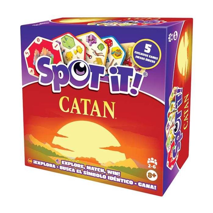 Asmodee Dobble Catan | Juego de Cartas Familiar para Niños +3 Años | Edición en Español