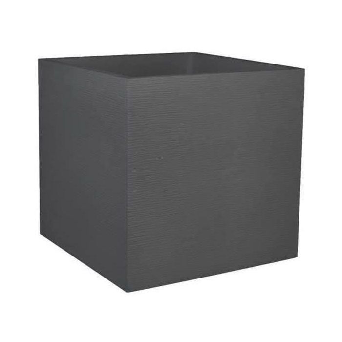 EDA PLASTIQUE Jardinera Graphit Cuadrada Doble Pared, Retención de Agua, 57 L, 49.5x49.5x49.5 cm - Gris Antracita 1 EDA PLASTIQUE Jardinera Graphit Cuadrada Doble Pared, Retención de Agua, 57 L, 49.5x49.5x49.5 cm - Gris Antracita 1