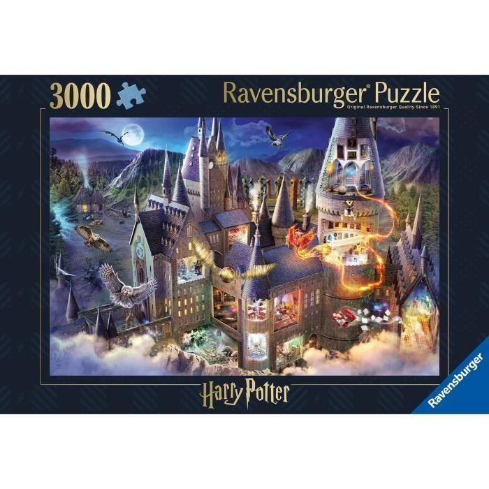Ravensburger 17561 Rompecabezas 3000 Piezas Vista del Castillo de Hogwarts Harry Potter 14+ Años 1