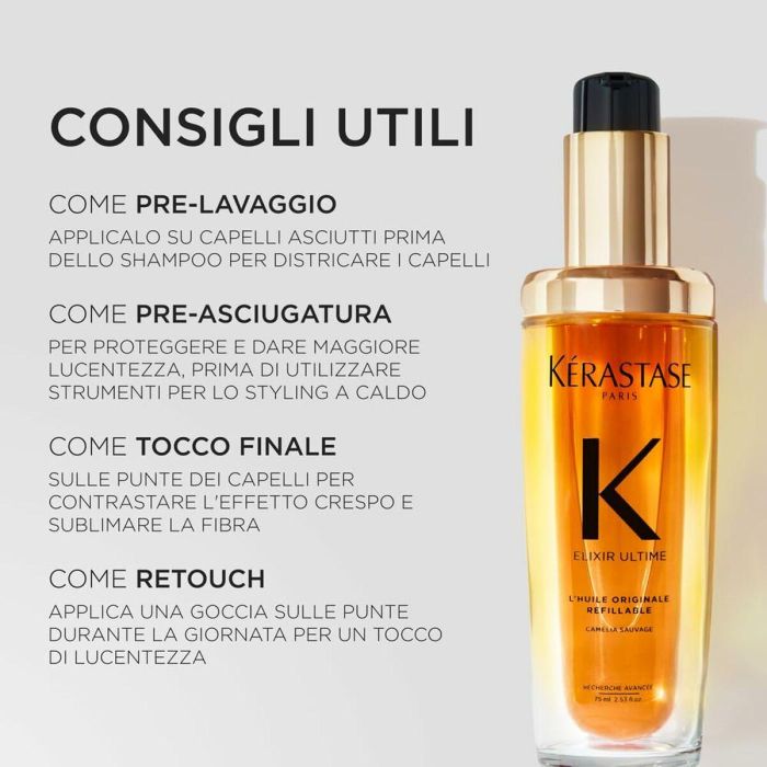 Kerastase Elixir Ultime Original - Aceite capilar sin enjuague, hidratación intensa, control del frizz, 30 ml 1 Kerastase Elixir Ultime Original - Aceite capilar sin enjuague, hidratación intensa, control del frizz, 30 ml 1