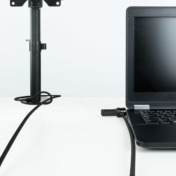 TOOQ Cable de Seguridad T-LOCK con Combinacion para Portatiles 1.5 metros, Gris Oscuro 7 TOOQ Cable de Seguridad T-LOCK con Combinacion para Portatiles 1.5 metros, Gris Oscuro 7
