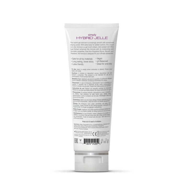 Lubricante Wicked Sensual Care Hybrid Jelle 120 ml 4 Lubricante Wicked Sensual Care Hybrid Jelle 120 ml 4