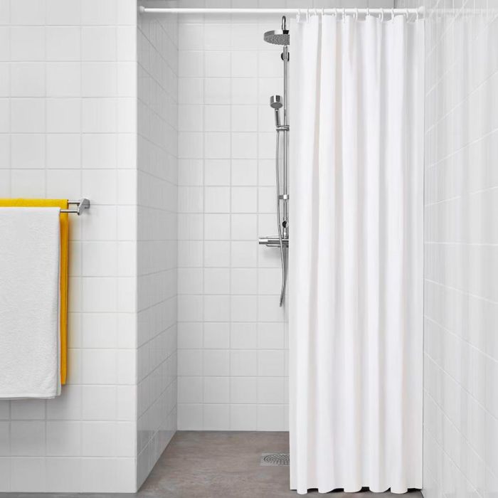 Cortina de baño basic blanca 180 x 180 cm Cortina de baño basic blanca 180 x 180 cm